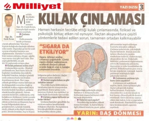 Milliyet Gazetesine Verdiğim Röportaj: Çınlama